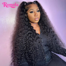 Load image into Gallery viewer, Curly Wigs Deep Wave Frontal Wig 13x6 Hd Lace Loose Water Wave Wigs Human Hair 30 40 Inch 13x4 Curly Lace Front Human Hair Wig