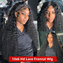 Load image into Gallery viewer, Curly Wigs Deep Wave Frontal Wig 13x6 Hd Lace Loose Water Wave Wigs Human Hair 30 40 Inch 13x4 Curly Lace Front Human Hair Wig