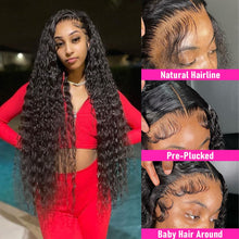 Load image into Gallery viewer, Curly Wigs Deep Wave Frontal Wig 13x6 Hd Lace Loose Water Wave Wigs Human Hair 30 40 Inch 13x4 Curly Lace Front Human Hair Wig