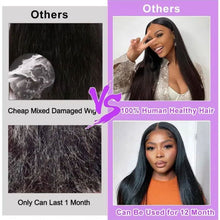 Load image into Gallery viewer, Vietnamese Raw Hair 250% Density Straight Lace Frontal Wigs Human Hair Lace Front Transparent Hd Lace Wig For Black Women
