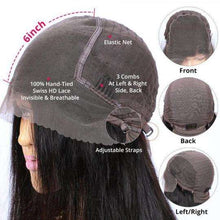 Load image into Gallery viewer, Vietnamese Raw Hair 250% Density Straight Lace Frontal Wigs Human Hair Lace Front Transparent Hd Lace Wig For Black Women
