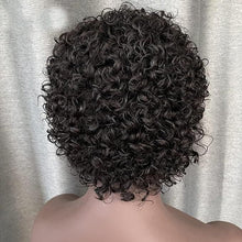 Load image into Gallery viewer, Short Curly Lace Front Wigs Human Hair Wigs for Black Women Pixie Cut Wigs Human Hair Short Curly Human Hair Wigs Pre Plucked with Baby Hair 150% Density Natural Black
