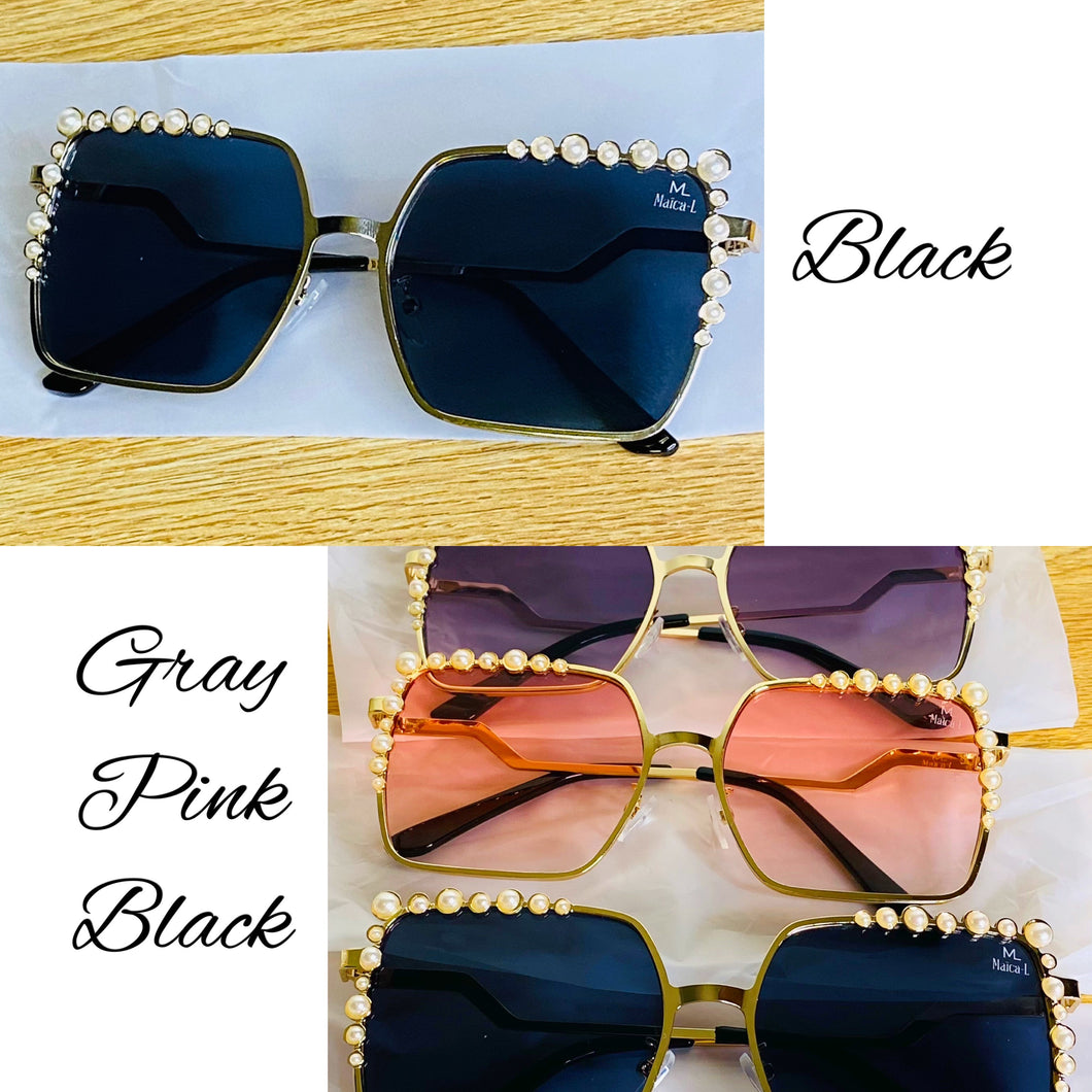 Pearl Square Luxury Sunglasses Black